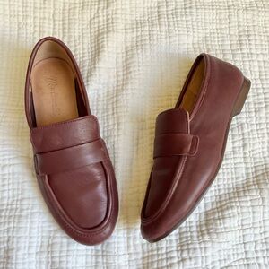 Madewell | Burgundy The Lacey Loafer Cabernet Leather Flats Slip On Maroon Red